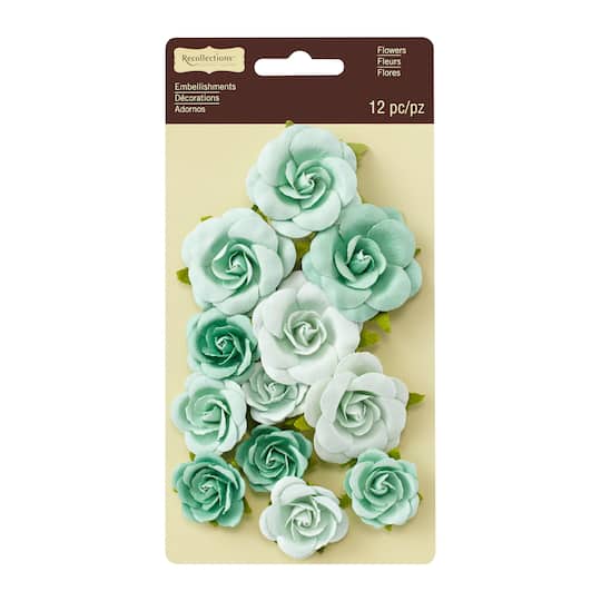 Mint Sweetwater Rose Embellishments by Recollections&#x2122; Signature&#x2122;